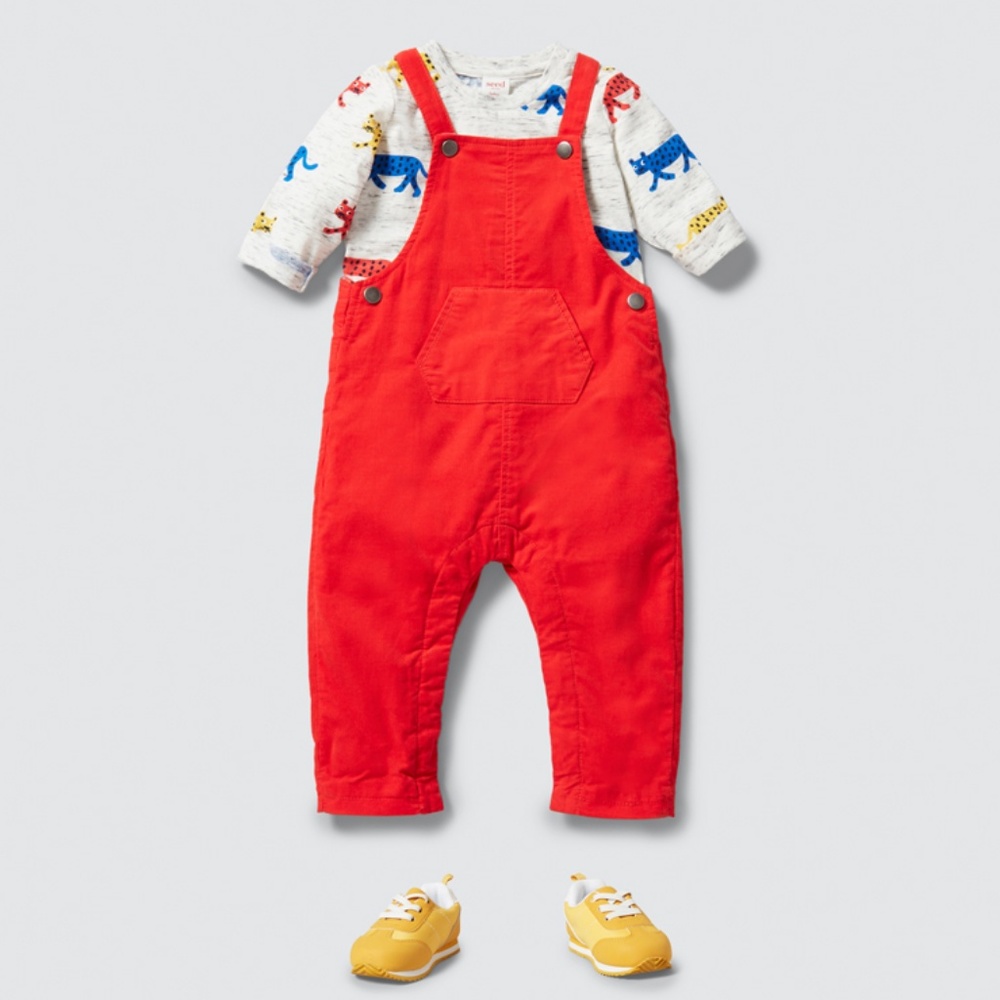 NWT.Seed Corduroy Overalls - 6-12 months